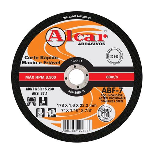 Disco de Corte Fino 7" ABF Alcar 3420.10010 