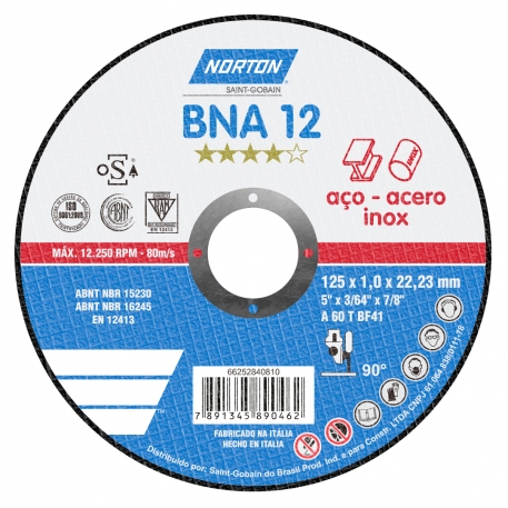 Disco de Corte Fino 4.1/2" BNA12 Norton 3430.15010 
