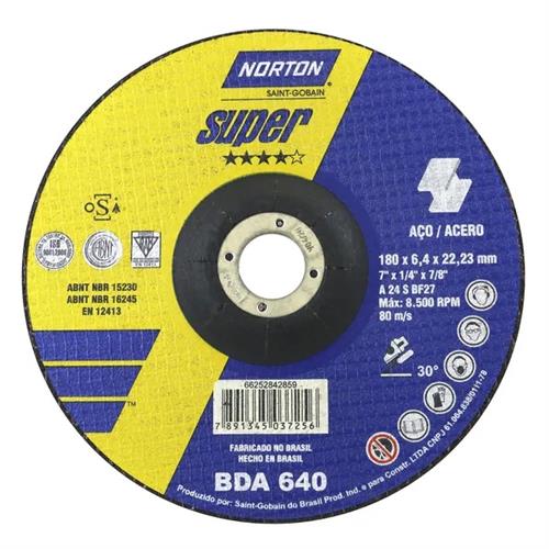 Disco De Desbaste 7" BDA 640 Super Norton 3450.10020 