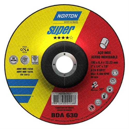 Disco De Desbaste 7" BDA 630 Inox Norton 3450.10015 
