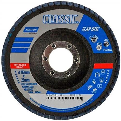 Disco Flap de Fibra 4.1/2" GR 40 Classic Norton 3455.05015 