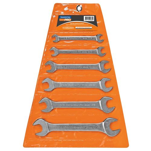 Jogo Chave Fixa 3/8" a 1" 44620/296 Tramontina PRO 5235.150027 
