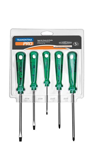 Jogo Chave Fenda e Philips 05pçs 44110/505 Tramontina PRO 5240.50200 