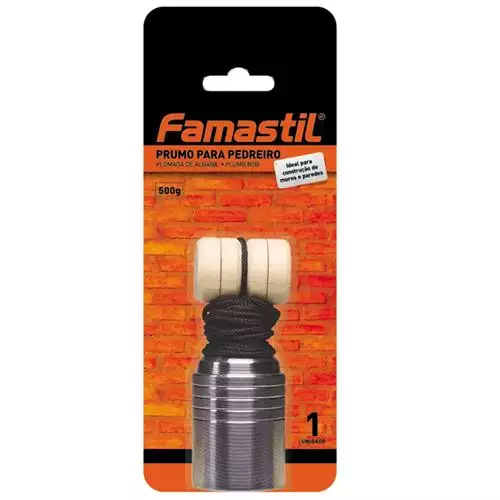 Prumo para Pedreiro Metálico Nº4 - 700g Famastil 7850.10010 