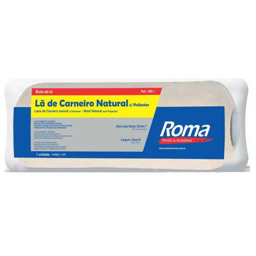 Rolo de Lã 23cm Sem Cabo Ref.280 Roma 8510.05015 
