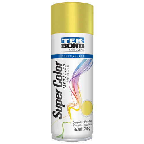 Tinta Spray Metálico Ouro Super Color 9280.10100 