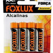 Pilha Alcalina AA Foxlux - Cartela 4 pçs 5260.60040