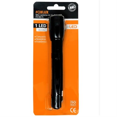 Mini Lanterna de Alumínio LED FX-ML15 Foxlux 5260.15030 