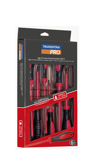 Jogo Chave Fenda e Philips 06pçs Isolada 44315/406 Tramontina PRO 5240.50310 