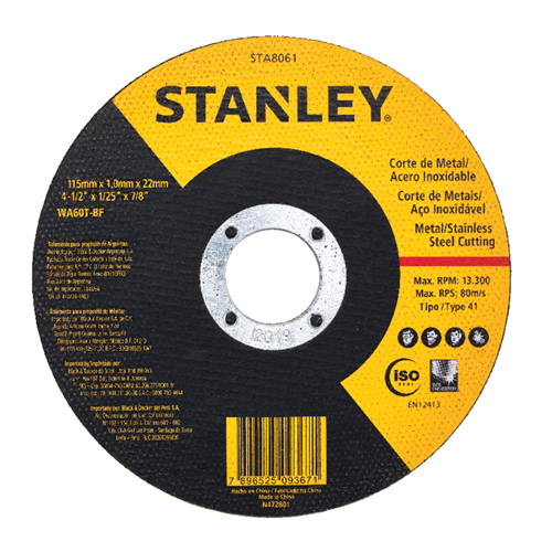 Disco de Corte 4.1/2" Stanley 3420.05007 