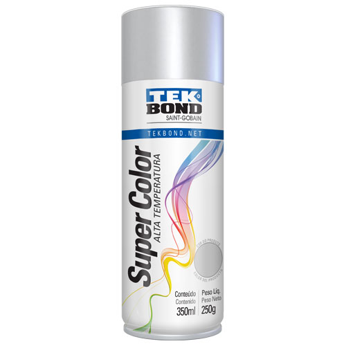 Tinta Spray Alta Temperatura Alumínio Super Color 9280.20010 