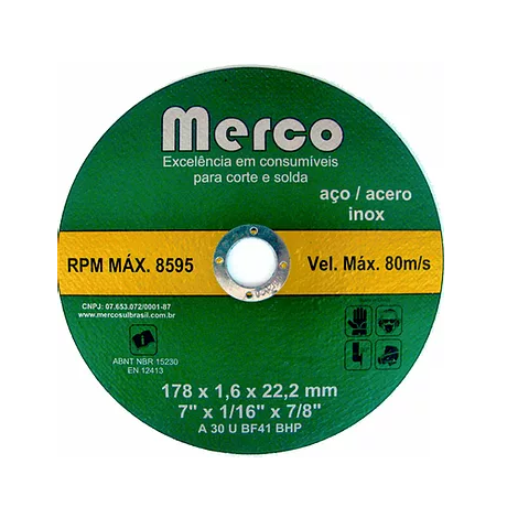 Disco de Corte Fino 4.1/2" Merco 3430.20030 