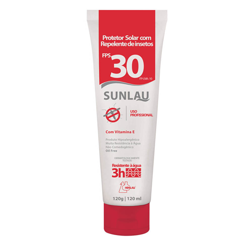 Creme Protetor Solar com Repelente de Insetos FPS30 - 120g Sunlau  3360.10105 