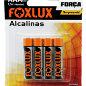 Pilha Alcalina AAA Palito Foxlux - Cartela 4 peças 5260.60020 