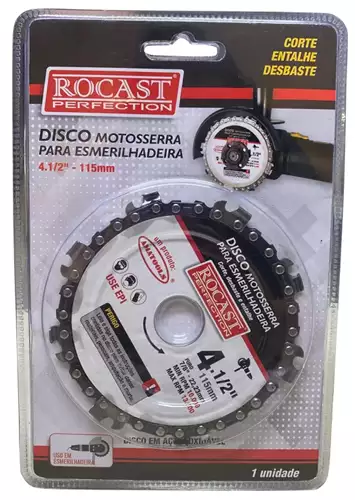 Disco Corrente de Motosserra para Esmerilhadeira 4.1/2" Rocast 8705.05005 