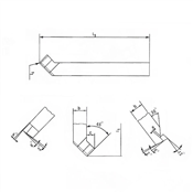 Ferramenta para Torno ISO2 Q20 EP30 Esquerda 4340.25010 