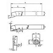 Ferramenta para Torno ISO9 Q16 DP30 Direita 4380.05010 