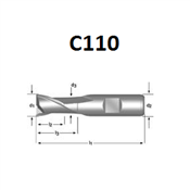 Fresa de Topo Reto 2C 10,00mm C110 Dormer  4710.05019 