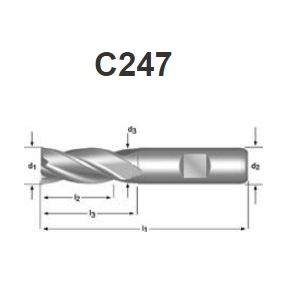 Fresa de Topo Reto 4C 08,50mm C247 Dormer  4730.05016 