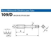 Macho Manual HSS DIN 5157 BSP G5/8"x14 109/D OSG 2 peças 5710.05050 