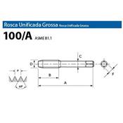 Macho Manual HSS DIN 351 UNC Nº12 7/32"x24 100/A OSG 2 peças 5730.05025 