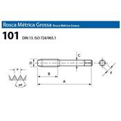 Macho Manual HSS DIN 352 M4,5x0,75mm 101 OSG 2 peças 5730.10025 