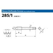 Macho Máquina HSSE DIN 2183 UNC 9/16"x12 P.H. 285/1 OSG 5750.05105 