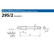 Macho Máquina HSSE DIN 2183 BSW 1/2"x12 C.H. 295/2 OSG 5750.05090 