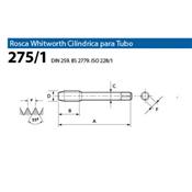 Macho Máquina HSSE DIN 5156 BSP G1/2"x14 P.H. 275/1 OSG 5757.10075 