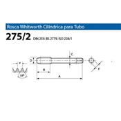 Macho Máquina HSSE DIN 5156 BSP G7/8"x14 C.H. 275/2 OSG 5757.10130 