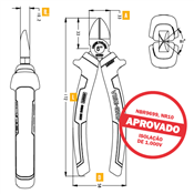 Alicate de Corte Diagonal Isolado 6" Vise-Grip Irwin 1530.25005 