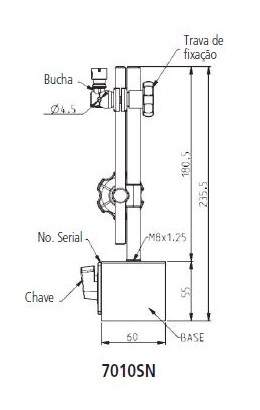 Base Magnética Fixa 7010SN Mitutoyo 1910.05005 