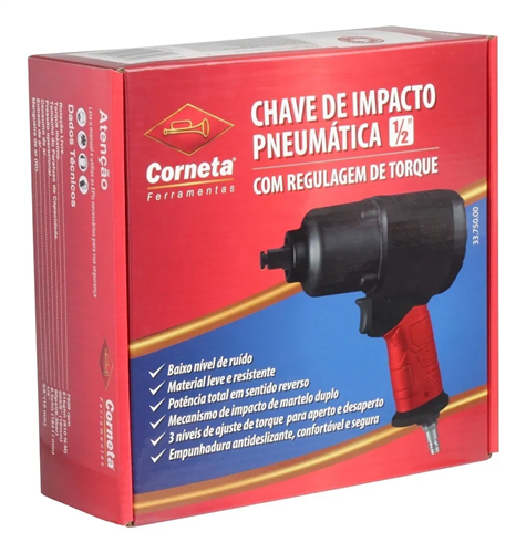 Chave de Impacto Pneumática 1/2" Corneta 5840.30080 