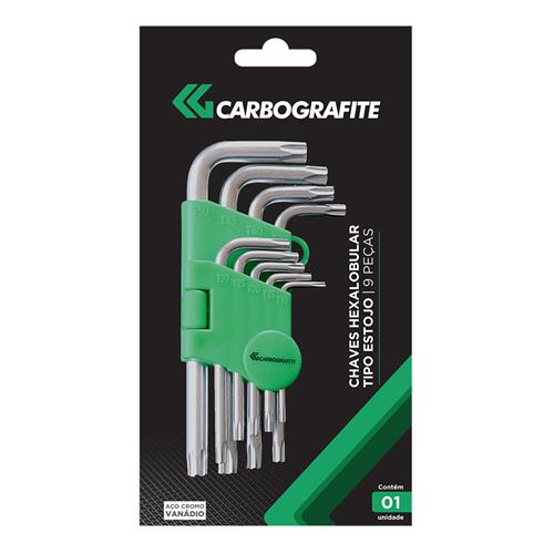 Jogo Chave Allen Torx Curta T10 A T50 Carbografite 5210.50110 